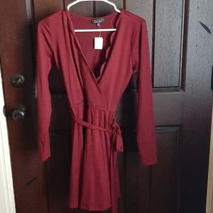 Long sleeved mini dress